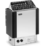 Elektromos szaunakályha beépített vezérléssel, 9–13 m³, max. 110 °C, 400 V, 9 kW, ezüst-fekete 2