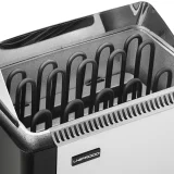Elektromos szaunakályha beépített vezérléssel, 9–13 m³, max. 110 °C, 400 V, 9 kW, ezüst-fekete 6