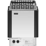 Elektromos szaunakályha beépített vezérléssel, 9–13 m³, max. 110 °C, 400 V, 9 kW, ezüst-fekete 7