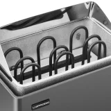 Elektromos szaunafűtő 3–6 m³, 110 °C-ig, 400 V, 4,5 kW, fekete és ezüst 3
