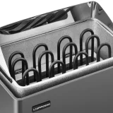 Elektromos szaunafűtő 5–9 m³, 110 °C-ig, 400 V, 6 kW, fekete és ezüst 4