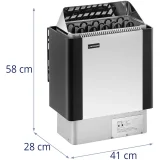 Elektromos szaunafűtő 8–12 m³, 110 °C-ig, 400 V, 8 kW 8