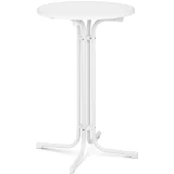 Okrugli sklopivi stol za šank, promjer 70 cm, visina 110 cm, bijela 2