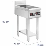 Plită cu inducție independentă cu 2 arzătoare, 400 V, 2 x 3500 W 7