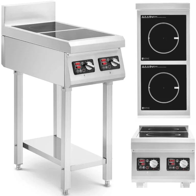 2 égőfejű, szabadon álló indukciós főzőlap, 400 V, 2 x 3500 W