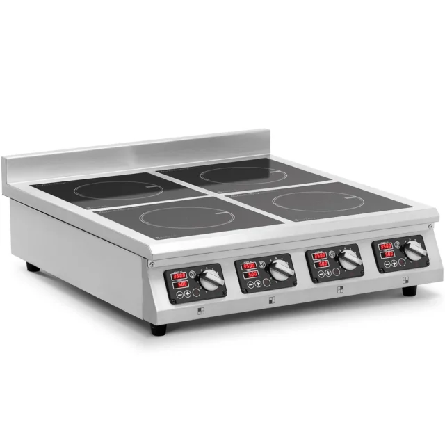 4 égőfejű indukciós főzőlap időzítővel, 400 V, 4 x 3500 W