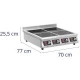 4 égőfejű indukciós főzőlap időzítővel, 400 V, 4 x 3500 W 6