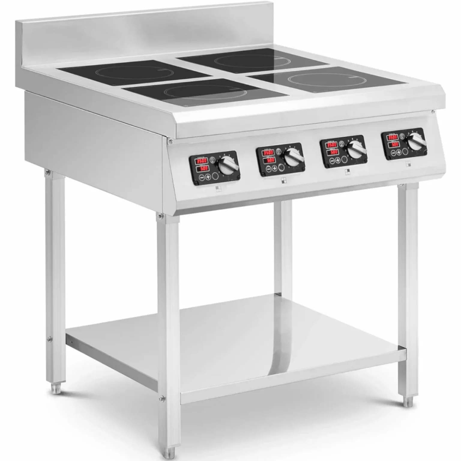 4 égőfejű indukciós főzőlap nyitott alappal, 400 V, 4 x 3500 W