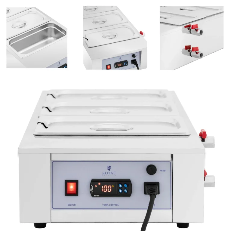 Elektromos csokoládé- és szószmelegítő, 3 x 3,2 l, 1500 W