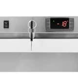 Üvegajtós fagyasztószekrény, 7 polccal, 580 l, 492 mm széles – ezüst 3