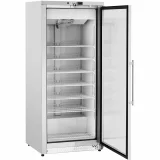 Üvegajtós fagyasztószekrény, 7 polccal, 580 l, 492 mm széles – ezüst 8
