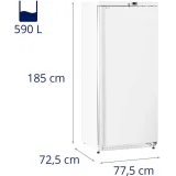 STAL kereskedelmi hűtőszekrény, 4 polc, 590 l, 228 mm széles – fehér 9