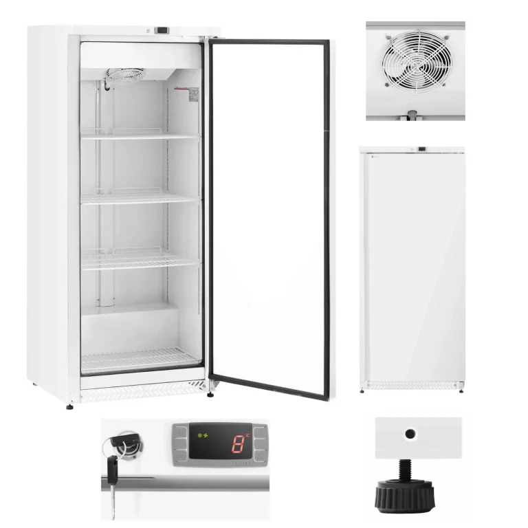 STAL kereskedelmi hűtőszekrény, 4 polc, 590 l, 228 mm széles – fehér