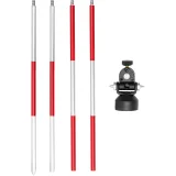 Mini prizma, mérőtükör rúddal, ezüst bevonat, átmérő 3,5 cm, 1,26 m 6