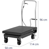 Cărucior cu masă cu platformă elevatoare tip foarfecă pentru transport și ridicare, 815 x 500 mm, 500 kg 9