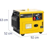 Dízel áramfejlesztő 16 l 240/400 V 6000 W AVR 7