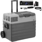 Hordozható, kerekes autohűtő fagyasztási funkcióval, 12/24 V DC/AC, 60 W, 52 l