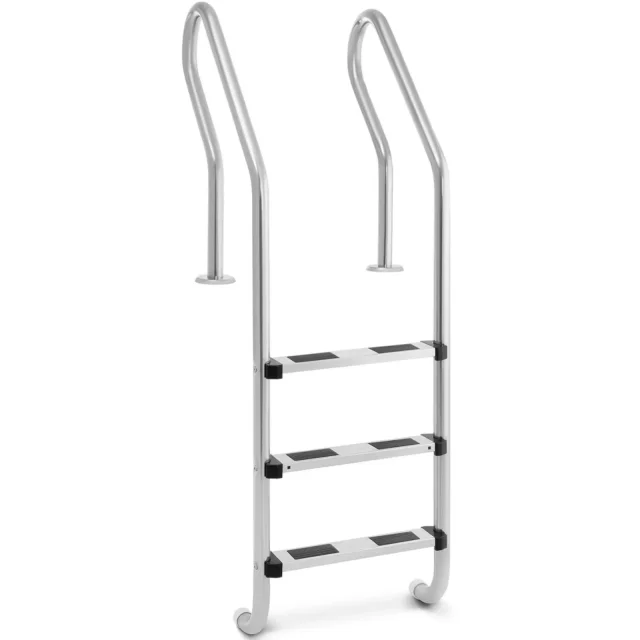 Rozsdamentes acél medencelépcső, 3 fok, 1600 mm