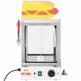 Fűtőberendezés, vitrin, 100 hot dog, 25 zsemle melegítésére alkalmas, 1000 W 5