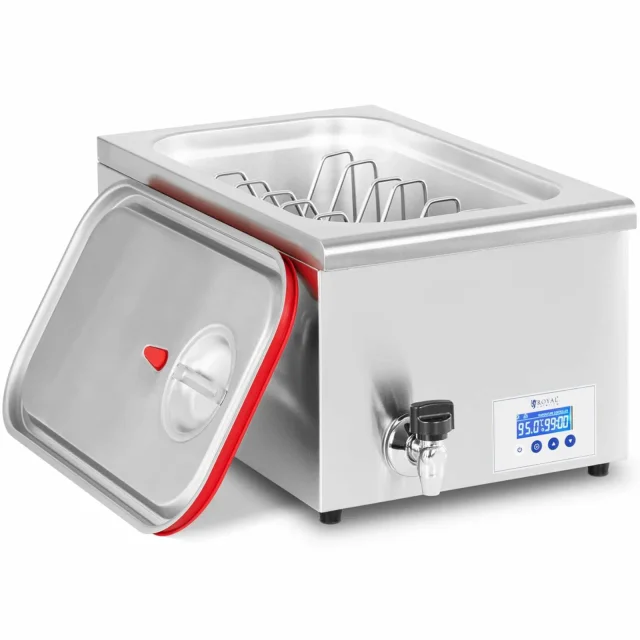 Sous Vide cirkulátor, alacsony hőmérsékletű főzőkészülék, 30–95 °C, 24 l, 700 W
