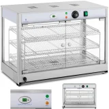 Vitrină încălzită pentru prezentarea alimentelor, 3 rafturi, 25-85 °C, 1200 W