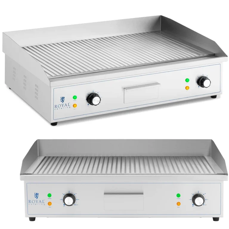 Elektromos grill barázdált grilllapokkal 700 x 400 mm 4400 W