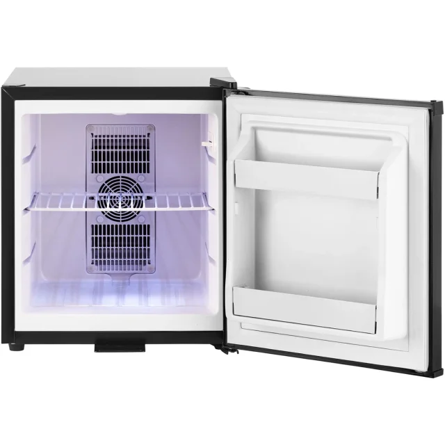 Szállodai hűtőszekrény, csendes, zárható minibár, 65 W, 28 l