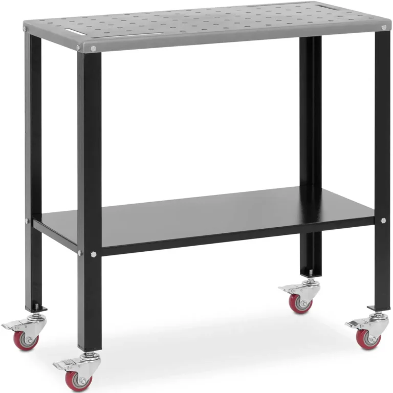 Mobil hegesztő- és szerelőasztal polccal, max. 544 kg, 91x46 cm