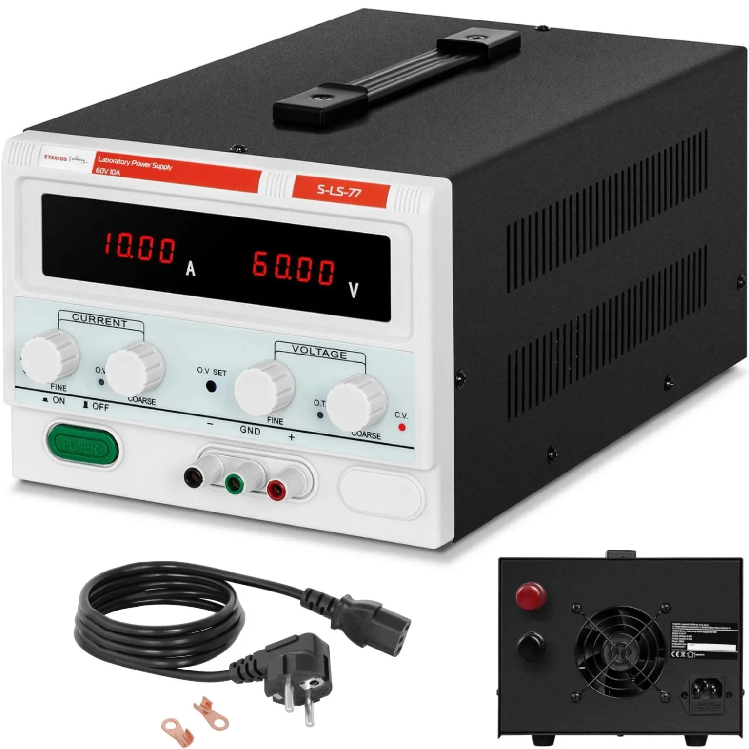 S-LS-77 0–60 V 0–10 A DC laboratóriumi kapcsolóüzemű tápegység S-LS-77 0–60 V 0–10 A DC laboratóriumi kapcsolóüzemű tápegység