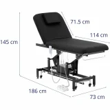 LYON elektromos masszázságy, 2 motor, 200 kg - Fekete 4