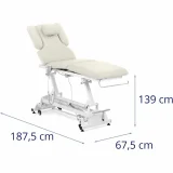 NANTES elektromos masszázságy, 3 motor, 250 kg - bézs 9