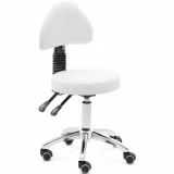 BULLE forgó szépségszék háttámlával és görgőkkel, 48–55 cm – fehér 2