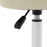ASCONA forgó szépségszék háttámlával, görgőkkel, 46–60 cm – sötét bézs 4