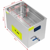 Ultrahangos tisztítófürdő LED-del, 30 l, 600 W 6