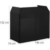 Ecran pliabil pentru cabina DJ cu husă, 146 x 73 x 132 cm 8