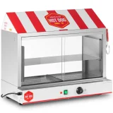 Încălzitor de hot dog pentru 300 de cârnați și 100 de chifle, 30–110 °C, 2400 W 2