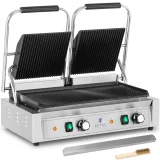 3600 W-os kétoldalas, barázdált kontaktgrill