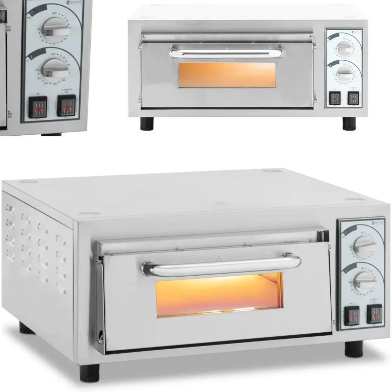 Professzionális, egykamrás pizza sütő 1 pizza számára, 35 cm átmérőjű, 2200 W