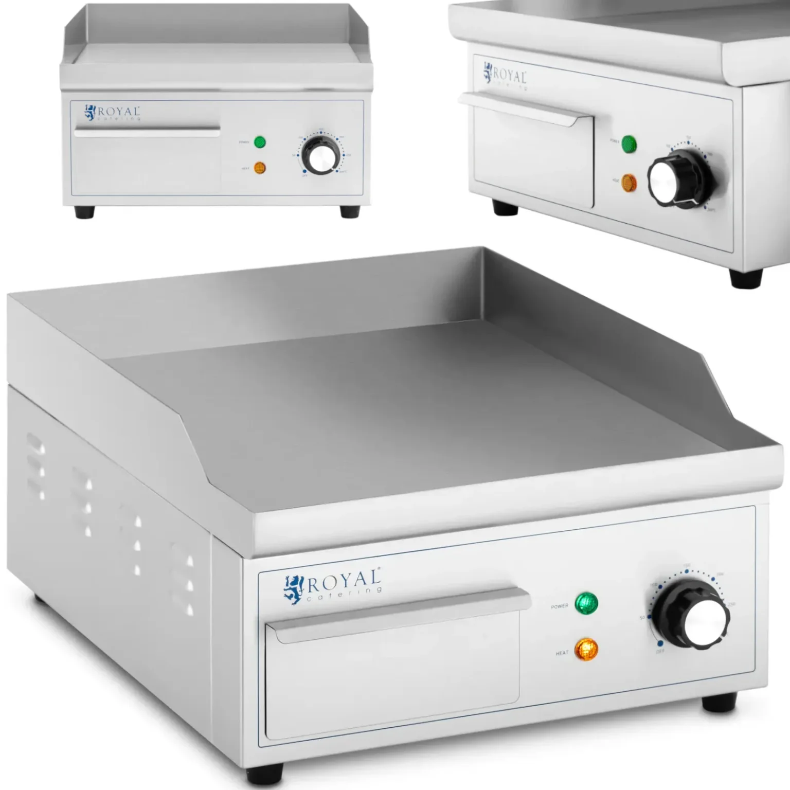 Elektromos grill sima grilllapokkal, 35 x 38 cm, 2000 W