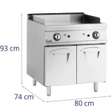 Sima grilllap szekrénnyel propán / LPG / földgázhoz 12 kW 6