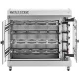 Elektromos forgóspit 4–6 csirkéhez, 4 szint, 8000 W, 400 V 2