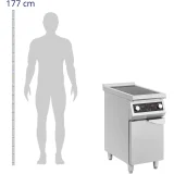 2 égőfejű, szekrényes, szabadon álló indukciós főzőlap, 400 V, 8500 W 3