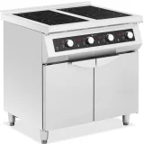 Szabadon álló indukciós főzőlap szekrénnyel, 4 főzőlap, 400 V, 17 000 W 2