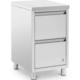 Dulap de catering independent, 2 sertare, OȚEL, 50 x 60 x 87 cm 2