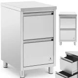 Dulap de catering independent, 2 sertare, OȚEL, 50 x 60 x 87 cm