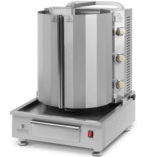 Gázüzemű kebab- és gyrosgrill, akár 40 kg húshoz, 12 kW