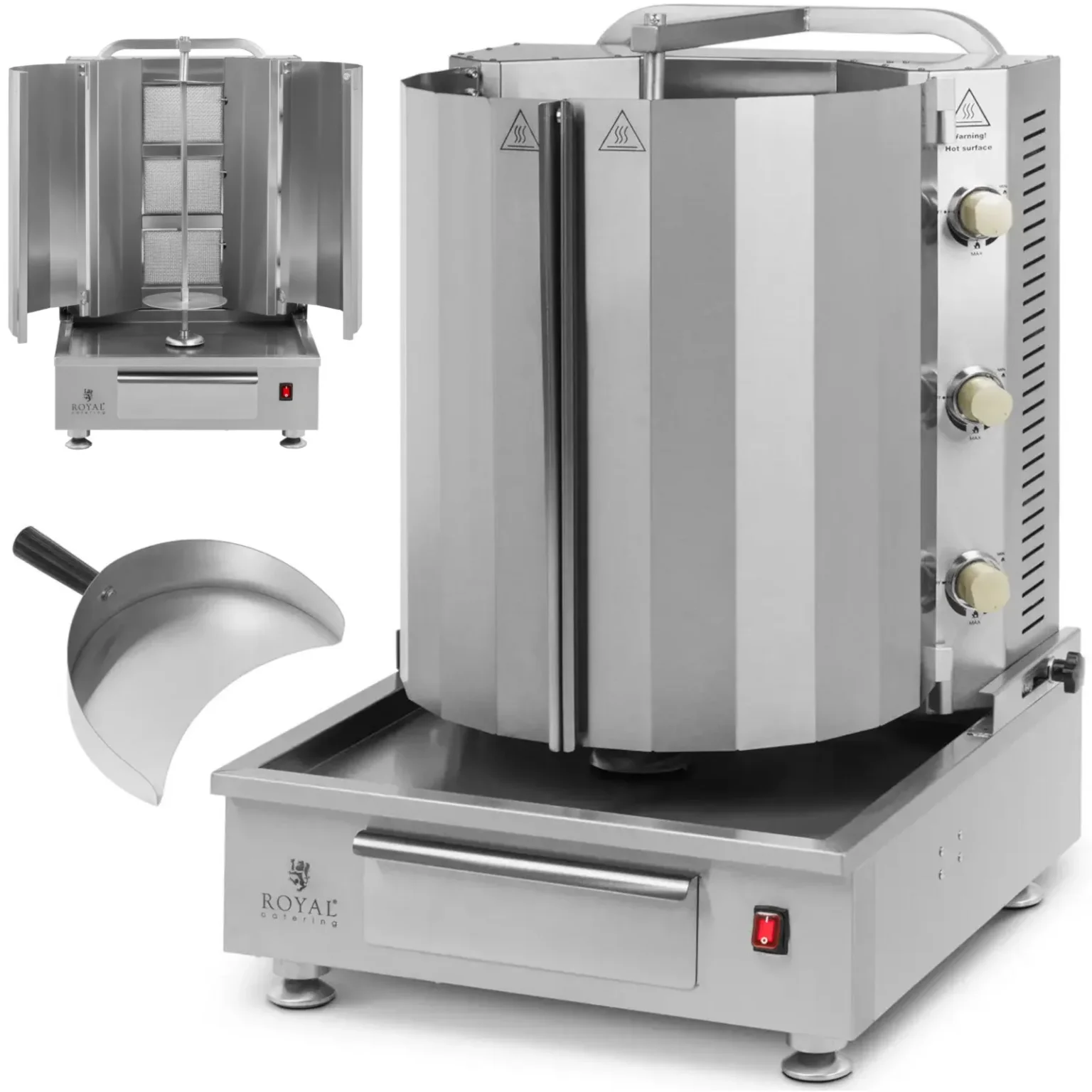 Grătar cu gaz pentru kebab și gyros, cu o capacitate de până la 40 kg de carne, 12 kW Grătar cu gaz pentru kebab și gyros, cu o capacitate de până la 40 kg de carne, 12 kW