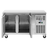Masă frigorifică pentru catering pe roți, 2 compartimente, 260 L, 136x70x85 cm 6