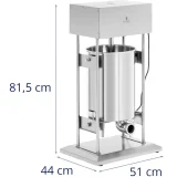 Električni vertikalni punjač za kobasice, 4 lijevka, 20 L, 300 W 9