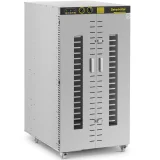 Ipari élelmiszer-, gyógynövény- és gyümölcsszárító, 24 tálca, 40–90 °C, 5850 W 2